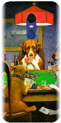 Husa din silicon compatibila cu Xiaomi Redmi Note 4X - model Dogs Playing Poker 