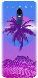 Husa din silicon compatibila cu Xiaomi Redmi Note 4X - model Vaporwave Palm 