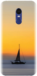 Husa din silicon compatibila cu Xiaomi Redmi Note 4X - model Wind Sail Boat Ocean Sunset 