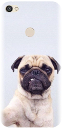Husa din silicon compatibila cu Xiaomi Redmi Note 5A Prime - model Simple Pug Selfie 