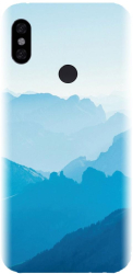 Husa din silicon compatibila cu Xiaomi Redmi Note 6 Pro - model Blue Mountain Crests 