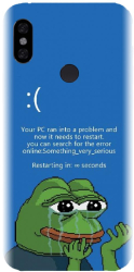 Husa din silicon compatibila cu Xiaomi Redmi Note 6 Pro - model Blue Screen 