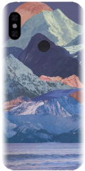Husa din silicon compatibila cu Xiaomi Redmi Note 6 Pro - model Collage Mountain 