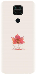 Husa din silicon compatibila cu Xiaomi Redmi Note 9 - model Autumn Tree Leaf 