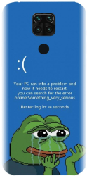 Husa din silicon compatibila cu Xiaomi Redmi Note 9 - model Blue Screen 