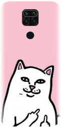 Husa din silicon compatibila cu Xiaomi Redmi Note 9 - model White Cat 