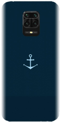 Husa din silicon compatibila cu Xiaomi Redmi Note 9 Pro Max - model Blue Navy Anchor Illustration 