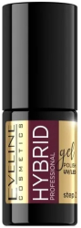 Lac de unghii Eveline Cosmetics Hybrid Professional Gel Polish UVLED DEEP WINE 296 5 ml 