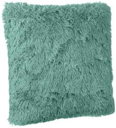 Perna decorativa aspect blana artificiala pufoasa inchidere cu fermoar husa detasabila 50x50 cm verde menta
