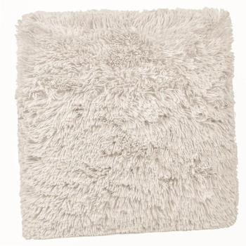 Perna pufoasa blana artificiala husa detasabila cu fermoar 50x50 cm bej 