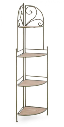 Raft 4 polite otel verde mdf natur Guenda 48x35x165.5 cm 