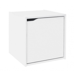Raft pardoseala cu usa mdf alb 35x35x35 cm 