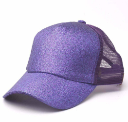 Sapca trucker MBrands de dama cu sclipici Albastru 