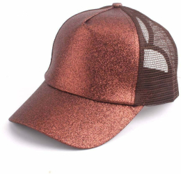 Sapca trucker MBrands de dama cu sclipici Burgund 
