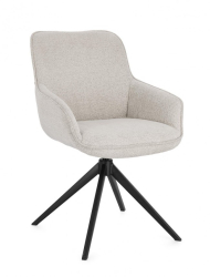 Scaun rotativ negru crem Matilda 57x64x84.5 cm 