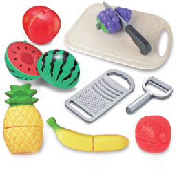 Set de joaca bucatarie cu mancare artificiala si ustensile 11 piese 