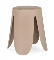 Taburet piele ecologica ivoire Imogen 37x47 cm 
