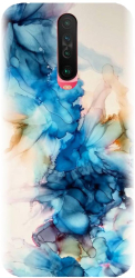 Husa din silicon compatibila cu Xiaomi Redmi K30 - model Ink Flowers 