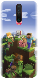 Husa din silicon compatibila cu Xiaomi Redmi K30 - model MInecfraft 2 