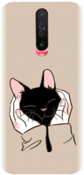 Husa din silicon compatibila cu Xiaomi Redmi K30 - model Th Black Cat In Hands 