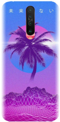 Husa din silicon compatibila cu Xiaomi Redmi K30 - model Vaporwave Palm 