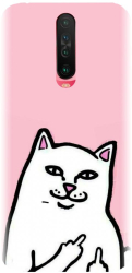 Husa din silicon compatibila cu Xiaomi Redmi K30 - model White Cat 