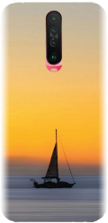 Husa din silicon compatibila cu Xiaomi Redmi K30 - model Wind Sail Boat Ocean Sunset 