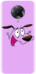 Husa din silicon compatibila cu Xiaomi Redmi K30 Pro - model Courage The Cowardly Dog 