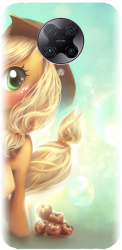 Husa din silicon compatibila cu Xiaomi Redmi K30 Pro - model Cute pony AppleJack 