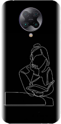 Husa din silicon compatibila cu Xiaomi Redmi K30 Pro - model Line Art The Smart One 