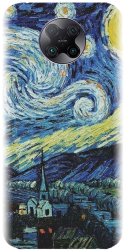 Husa din silicon compatibila cu Xiaomi Redmi K30 Pro - model The Starry Night 