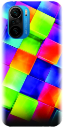Husa din silicon compatibila cu Xiaomi Redmi K40 - model 3D Geometric Colorfull 