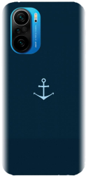 Husa din silicon compatibila cu Xiaomi Redmi K40 Pro - model Blue Navy Anchor Illustration 