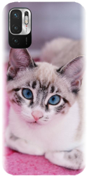 Husa din silicon compatibila cu Xiaomi Redmi Note 10 5G - model Siamese Kitty 