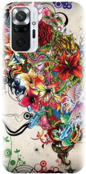 Husa din silicon compatibila cu Xiaomi Redmi Note 10 Pro Max - model Abstract Flowers 