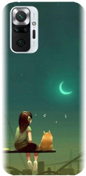Husa din silicon compatibila cu Xiaomi Redmi Note 10 Pro - model Cat And Girl 