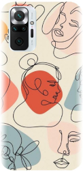 Husa din silicon compatibila cu Xiaomi Redmi Note 10 Pro - model Line Art Memories 