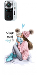 Husa din silicon compatibila cu Xiaomi Redmi Note 10 Pro - model Super mama 