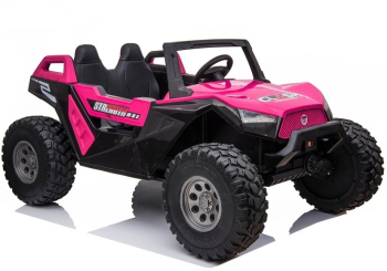 UTV electric cu 4 locuri Kinderauto XXL Buggy 4x 100W 24V 14Ah culoare roz 
