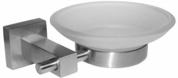 Savoniera sticla inox satinat 