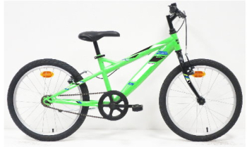 Bicicleta pentru copii MTB baieti 20 inch 1 viteza verde 