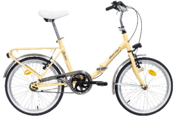 Bicicleta Pliabila Bottari 20 inch cadru otel 1 viteza frane V-brake bej