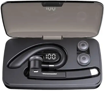 Casca Bluetooth Wireless Profesionala iQuality® YK Graphite Black cu carcasa de incarcare Handsfree Bluetooth 5 IPX3 Control Tactil 