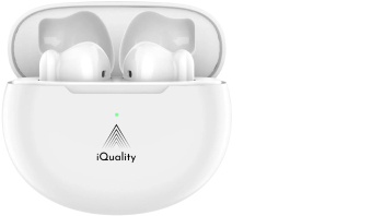 Casti Bluetooth Wireless iQuality® EarPods J56 Activare Vocala Microfon HD Control TOUCH Handsfree Music Mode Alb 