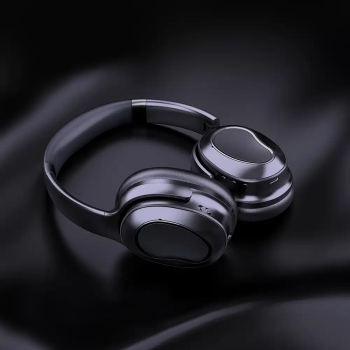 Casti Over Ear Wireless iQuality H1 Graphite Black cu Bluetooth 5.3 cu Active Noise Cancelling pentru sala convorbiri si muzica. 