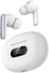 Casti Wireless IQuality® JEY9 Alien White cu Active Noise Cancelling si Bluetooth 5.3 pentru Muzica si Jocuri. 