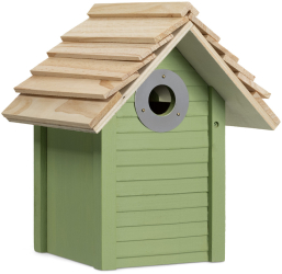 Casuta pentru pasari din lemn de pin Navaris 25 x 20 x 17.9 cm Verde 55458.01 