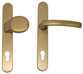 Maner usa termopan blaugelb KGT35 exterior 92 x 35 mm cu buton fix aluminiu fara accesorii de prindere culoare bronz F4 