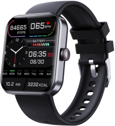 Smartwatch iQuality FunEdge PRO Black cu Glucometru Termometru Tensiune 24h Gasire Telefon Notificari.