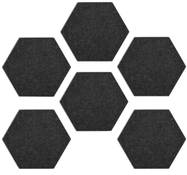 Set 6 Panouri pluta hexagonal Navaris 15 x 17 cm 10 pini 46230.02 